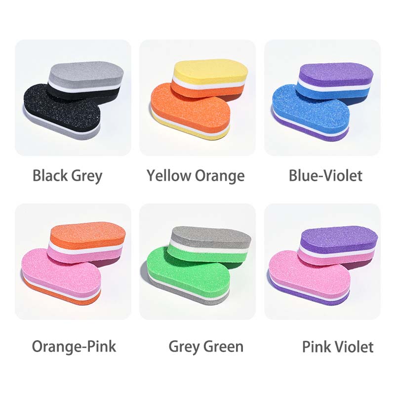 Mini Oval Sponge Nail File with Different Colour